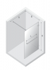 NEW TRENDY Kabina prysznicowa AVEXA WHITE walk-in 90x200 szkło czyste 8mm Active Shield 2.0 WIESZAK EXK-2952